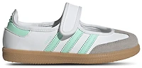 adidas Girls Originals Samba Jane - Girls' Preschool Shoes Ftwr White/Easy Green