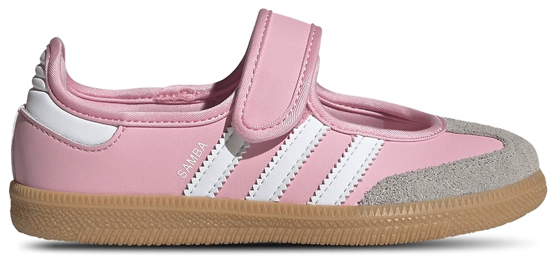adidas Girls Originals Samba Jane - Girls' Preschool Shoes Light Pink/White/Gum