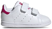 adidas Boys Originals Stan Smith - Boys' Toddler Shoes White/White/Bold Pink