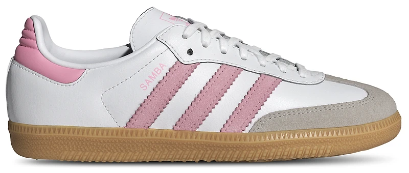 adidas Girls Originals Samba OG - Girls' Grade School Shoes White/Light Pink/Gum