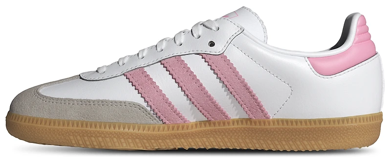 adidas Girls Originals Samba OG - Girls' Grade School Shoes White/Light Pink/Gum