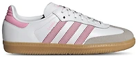 adidas Girls Originals Samba OG - Girls' Grade School Shoes White/Light Pink/Gum