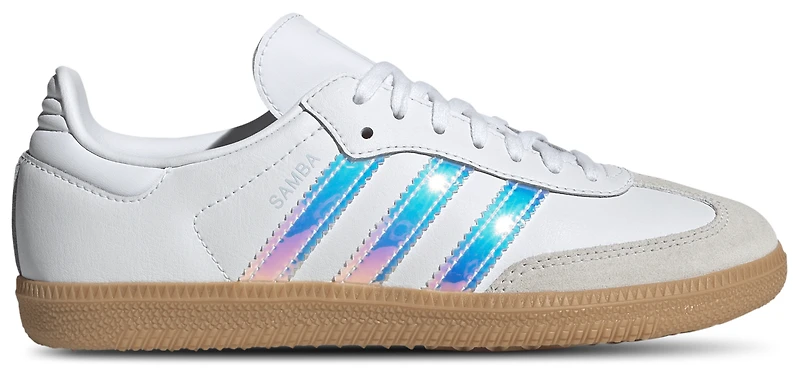 adidas Girls Originals Samba OG - Girls' Grade School Shoes White/Halo Blue