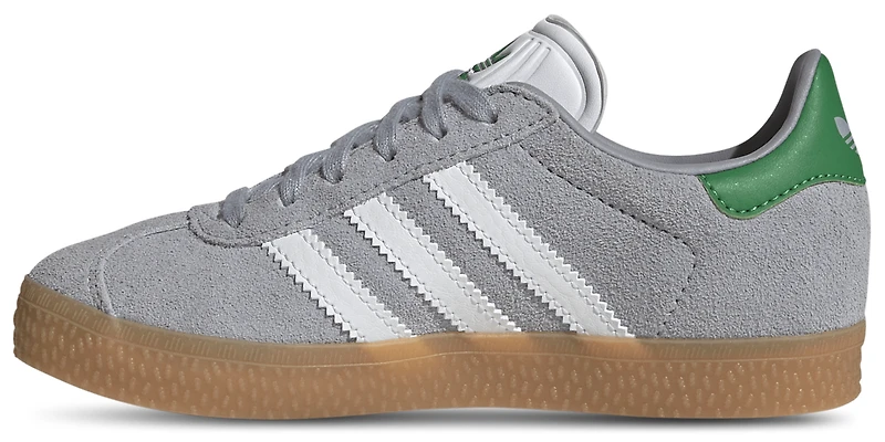adidas Girls Originals Gazelle - Girls' Preschool Shoes Halo Silver/White