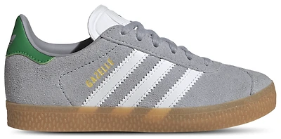 adidas Girls Originals Gazelle - Girls' Preschool Shoes Halo Silver/White