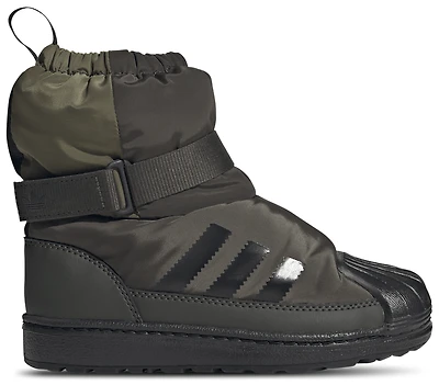 adidas Boys Originals Superstar 360 Winter Casual Boots - Boys' Preschool Shadow Olive/Black