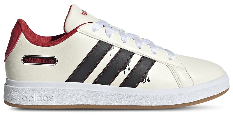 adidas Boys x Home Alone Grand Court - Boys' Grade School Basketball Shoes Cream White/Core Black