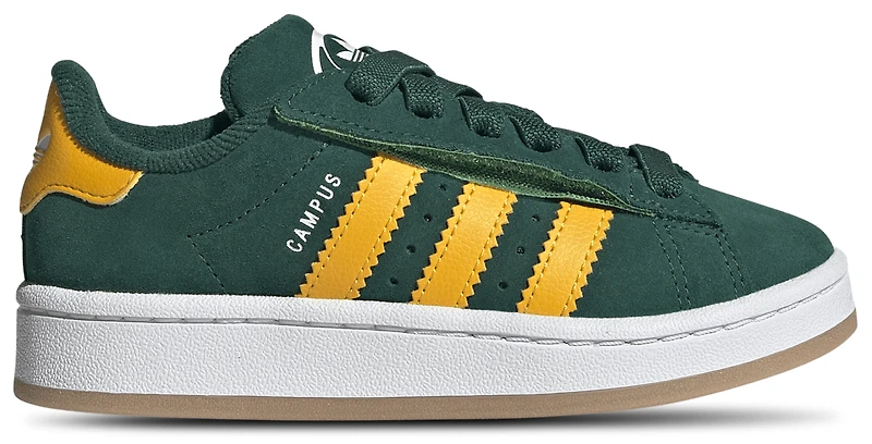 adidas Boys Originals Campus 00s Elastic Lace - Boys' Preschool Shoes Collegiate Green/Crew Yellow