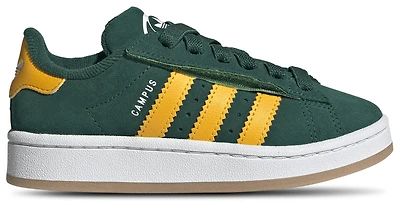 adidas Boys Originals Campus 00s Elastic Lace - Boys' Preschool Shoes Collegiate Green/Crew Yellow