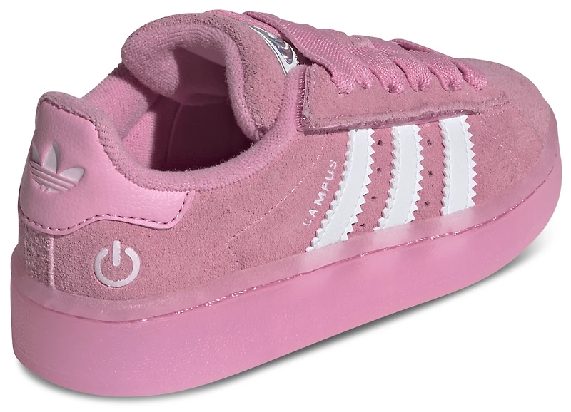 adidas Girls Originals Campus 00S LED Lights - Girls' Preschool Shoes Bliss Pink/White/Clear Pink