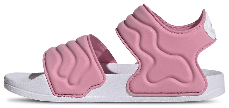 adidas Girls adidas adilette 2 - Girls' Preschool Shoes Bliss Pink/Ftwr White/Bliss Pink Size 11.0