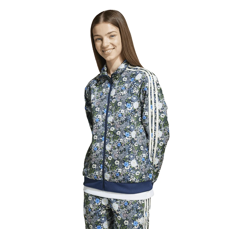 adidas Boys Originals x Liberty London Firebird Track Top - Boys' Grade School Night Indigo/Multicolor