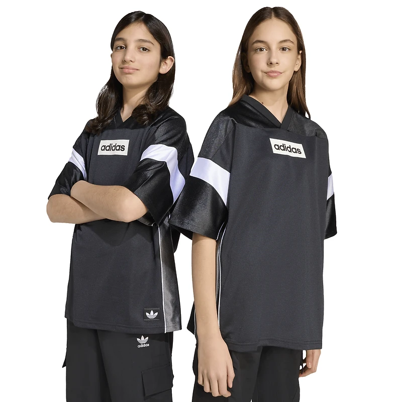adidas Boys Jersey T-Shirt - Boys' Grade School Black/White