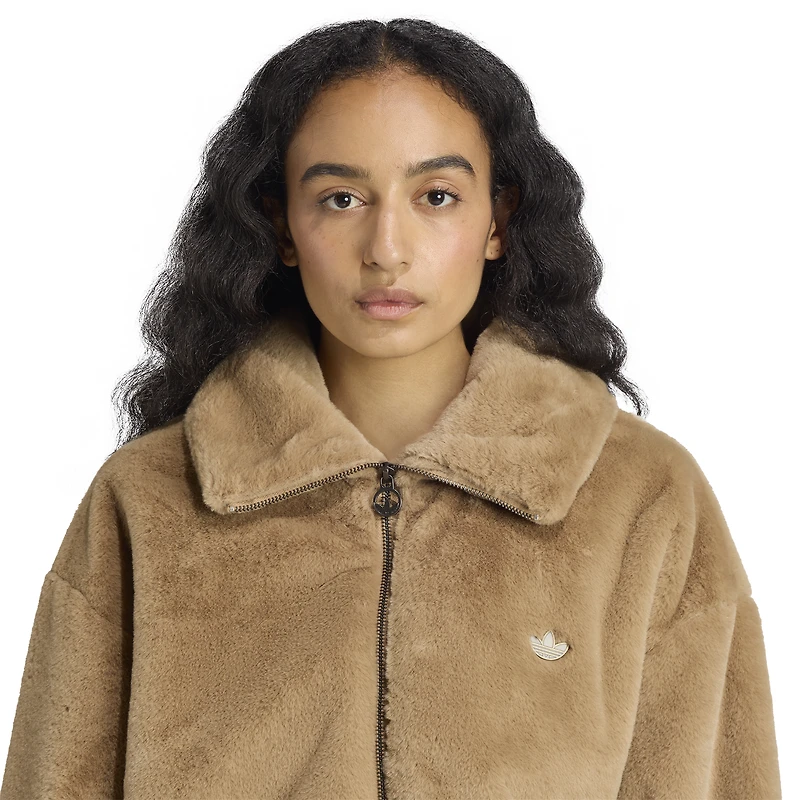 adidas Originals Hooded Fur Jacket - Women's