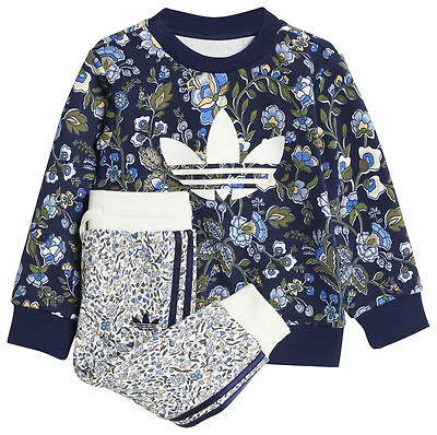 adidas Boys adidas Originals x Liberty London Crew-Neck Sweater Set - Boys' Toddler Night Indigo/Multicolor Size 12MO