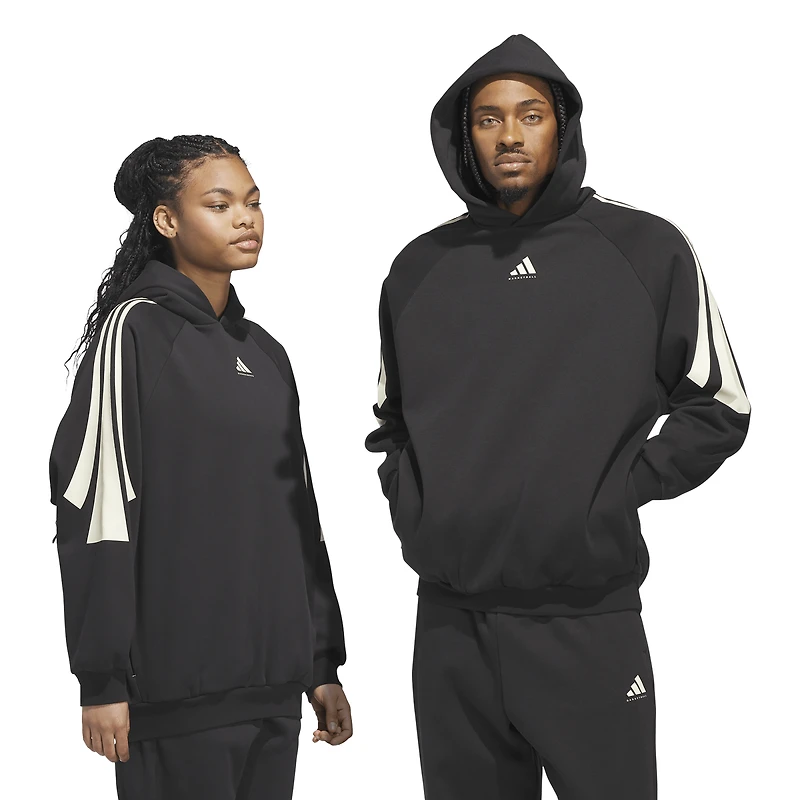 adidas Basketball 3-Stripes Fleece Hoodie - Men's