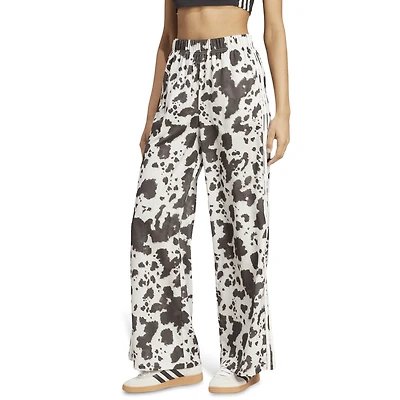 adidas Cow Print Wide Leg Satin Pants - Women's