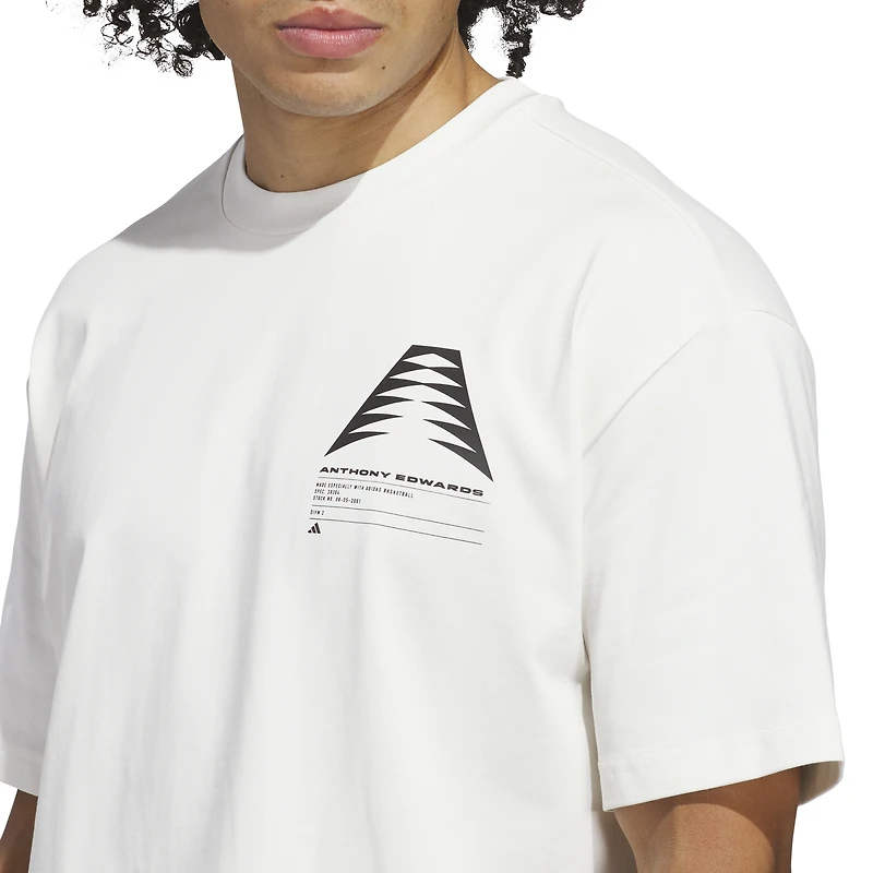 adidas Anthony Edwards Schematic T-Shirt - Men's