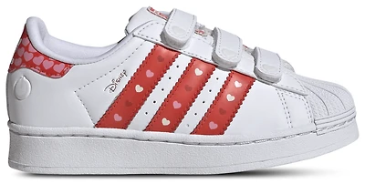 adidas Boys Originals x Disney Superstar II Led Lights - Boys' Preschool Shoes Core Black/Bright Red