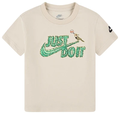 Nike Boys Nike Graphic Icon T-Shirt - Boys' Toddler Sanddrift/Brown Size 2T