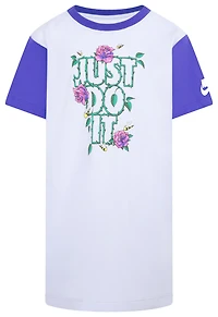 Nike Girls Boxy Short Sleeve Dress - Girls' Preschool Grey/Grey