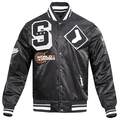 Pro Standard Chicago White Sox Mash Up Rib Satin Jacket - Men's