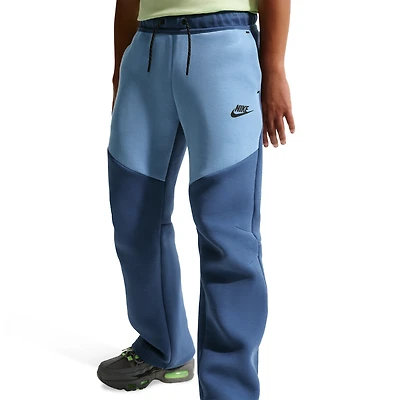 Nike Boys NSW Tech Fleece OH Pants - Boys' Grade School Black/Mystic Navy/Work Blue