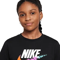 Nike Boys Nike Brandmark 3 Futura T-Shirt - Boys' Grade School Black/Multi Size M