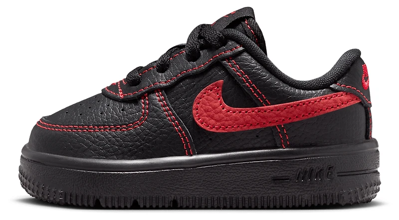 Nike Boys Force 1 Low LV8 3 Lace - Boys' Toddler Shoes Black/Black/Univ Red