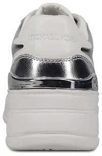 Michael Kors Girls Michael Kors Hayes - Girls' Grade School Shoes Silver Tumbled Metal/White Nappa Size 03.0