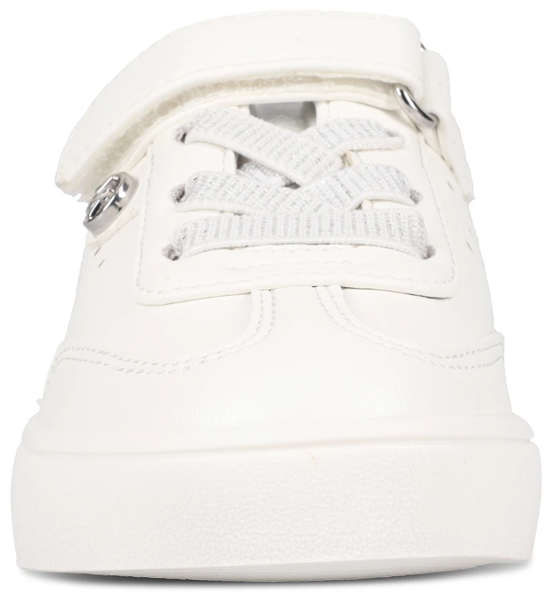 Michael Kors Girls Michael Kors Jem Scotty - Girls' Toddler Shoes White Nappa/Silver Metallic Size 05.0