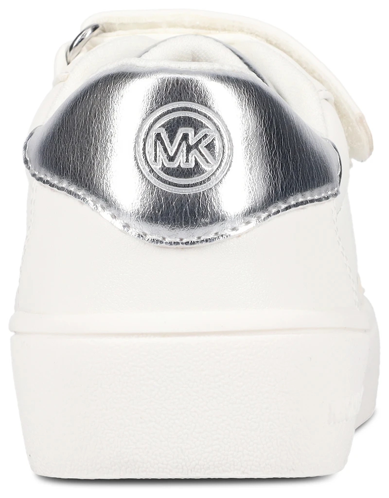 Michael Kors Girls Michael Kors Jem Scotty - Girls' Toddler Shoes White Nappa/Silver Metallic Size 05.0