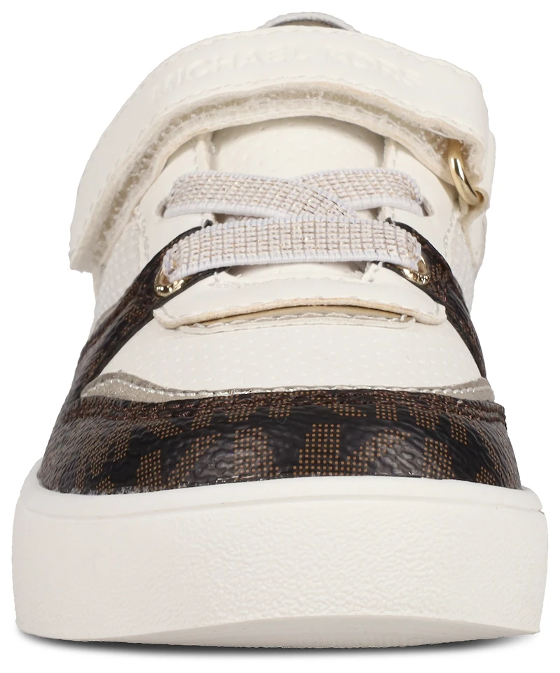 Michael Kors Girls Jem Rumi - Girls' Toddler Shoes White/Brown Monogram