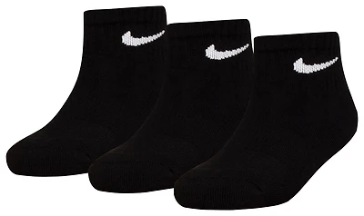 Nike Boys Nike Quarter Socks 6 Pack GSB - Boys' Grade School Black/White Size XS