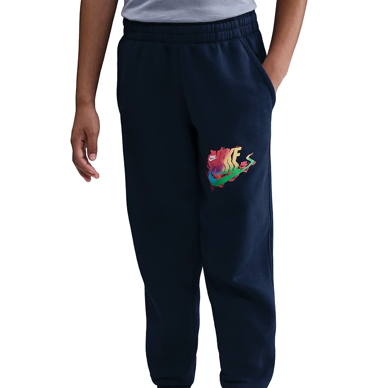 Nike Boys Club Fleece Joggers - Boys' Grade School Midnight Navy/White