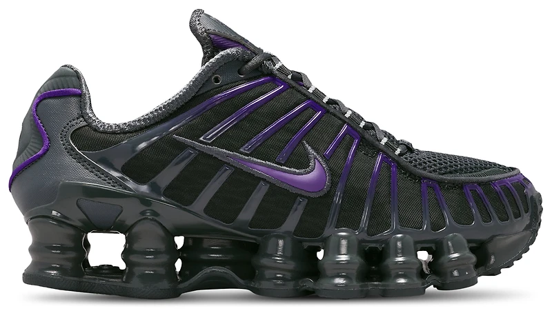 Nike Girls Shox TL - Girls' Grade School Running Shoes Smoke Grey/Court Purple