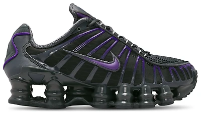 Nike Girls Shox TL - Girls' Grade School Running Shoes Smoke Grey/Court Purple