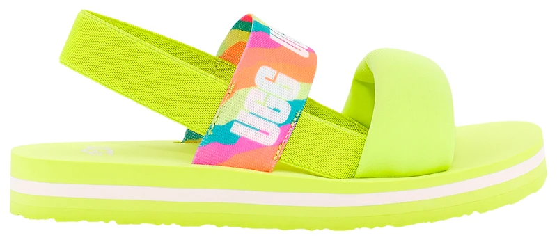 UGG Girls UGG Zuma Sling - Girls' Preschool Shoes Green/Sulphur Size 02.0