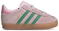 adidas Girls Originals Gazelle - Girls' Toddler Running Shoes Court Green/Clear Pink/Gum