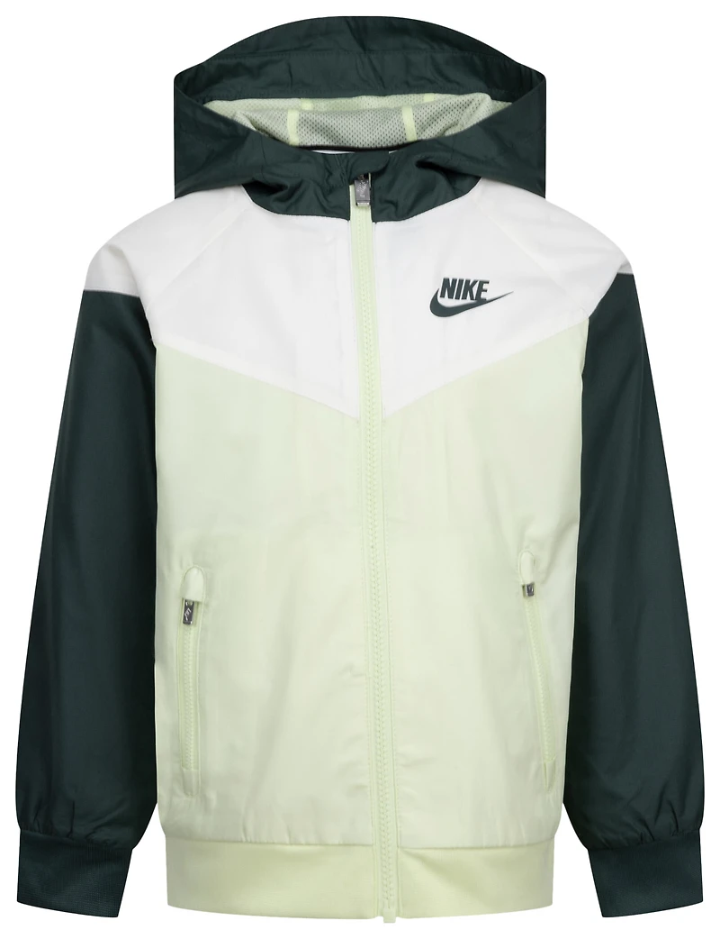 Nike Boys Nike Windrunner Jacket - Boys' Preschool Oil Green/White Size 4