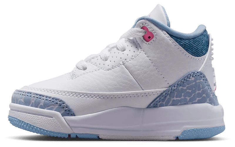 Jordan Girls Retro 3 - Girls' Toddler Shoes Pink Glow/White/Cobalt Bliss