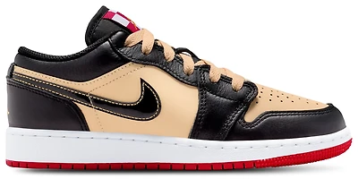 Jordan Boys AJ 1 Fund Low - Boys' Grade School Basketball Shoes Sesame/Fire Red/Black