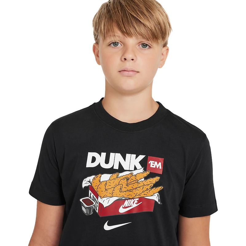 Nike Boys NSW Dunk T-Shirt - Boys' Grade School Black/White
