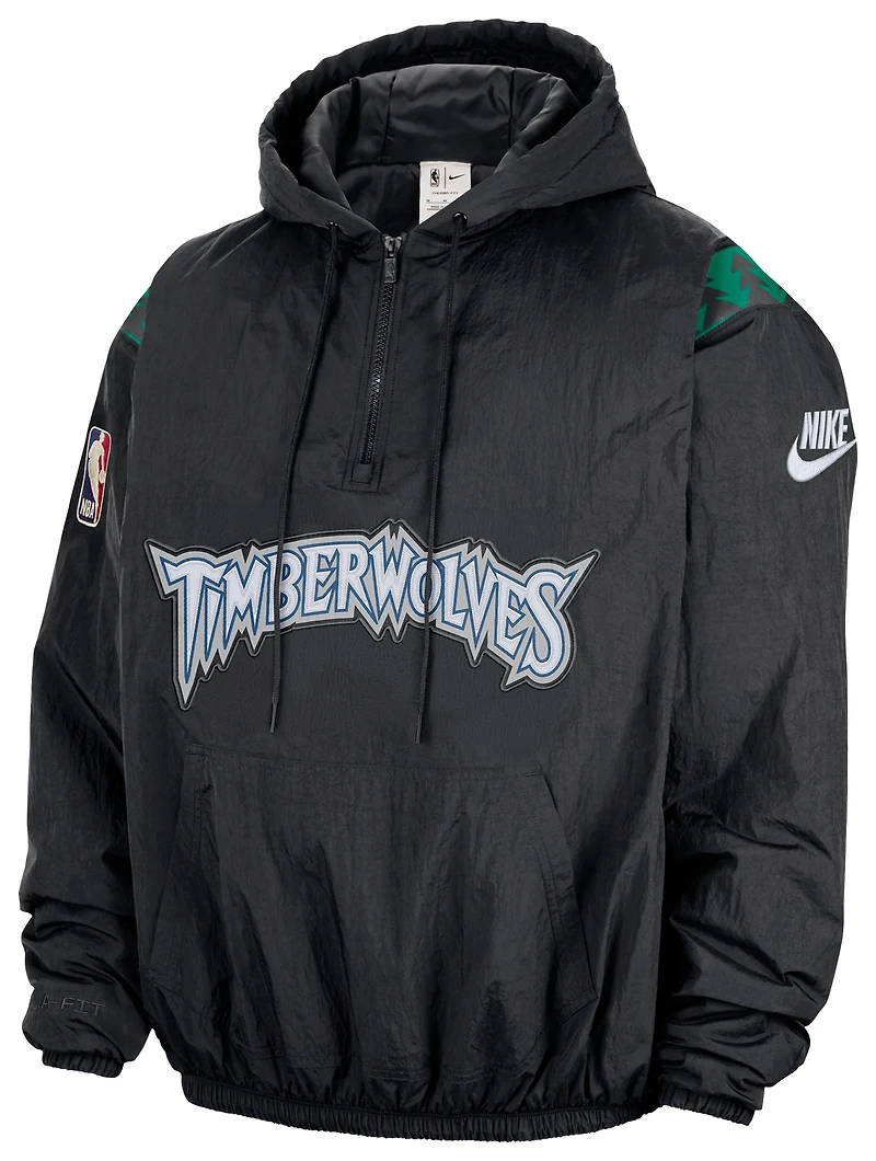 Nike Timberwolves Woven LND Half-Zip Hoodie - Men's
