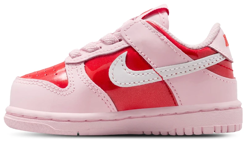Nike Girls Dunk Low Valentines Day - Girls' Toddler Basketball Shoes Pink Foam/Summit White/Red