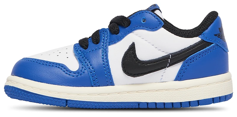 Jordan Boys AJ1 Retro Low OG - Boys' Toddler Shoes White/Black/Blue