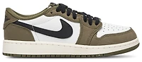 Jordan Boys AJ 1 Retro Low OG - Boys' Grade School Shoes White/Olive/Black