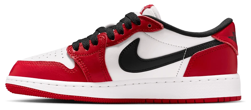 Jordan Boys AJ 1 Retro Low OG - Boys' Grade School Shoes Summit White/Black/Varisty Red