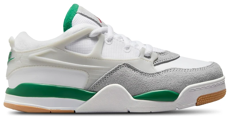 Jordan Boys AJ 4 RM - Boys' Preschool Shoes White/Green/Grey