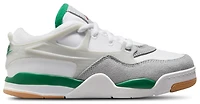 Jordan Boys AJ 4 RM - Boys' Preschool Shoes White/Green/Grey